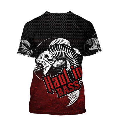 Haul in Bass Fishing Red Reaper 3d print shirts