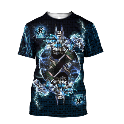 Thor The True King Vikings All Over Printed Unisex Deluxe Hoodie ML