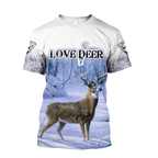 Love Deer 3D All Over Printed Shirts