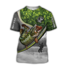 Custom name Pike fishing Fisherman Camo 3D Design print shirts