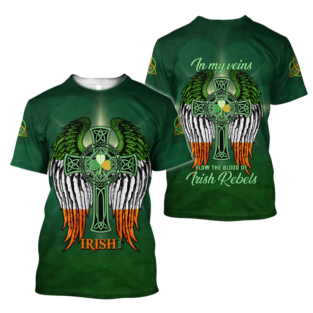 Irish In My Veins 3D All Over Printed Unisex Shirts DQB20022021