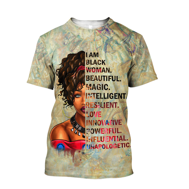 African I Am Black Woman Girl Unisex Deluxe Hoodie ML