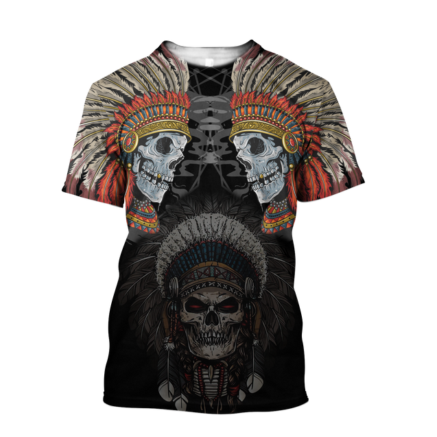 Native Skull 3D All Over Printed Hoodie Shirts For Men And Women MH09122003