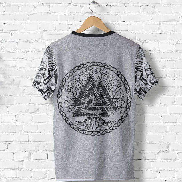 3D Printed Vikings Fenrir Skoll And Hati Valknut White-Apparel-HP Arts-Hoodie-S-Vibe Cosy™