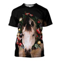 3D All Over Printed Horse Christmas Shirts and Shorts-Horse-HP Arts-T-shirt-XS-Vibe Cosy™