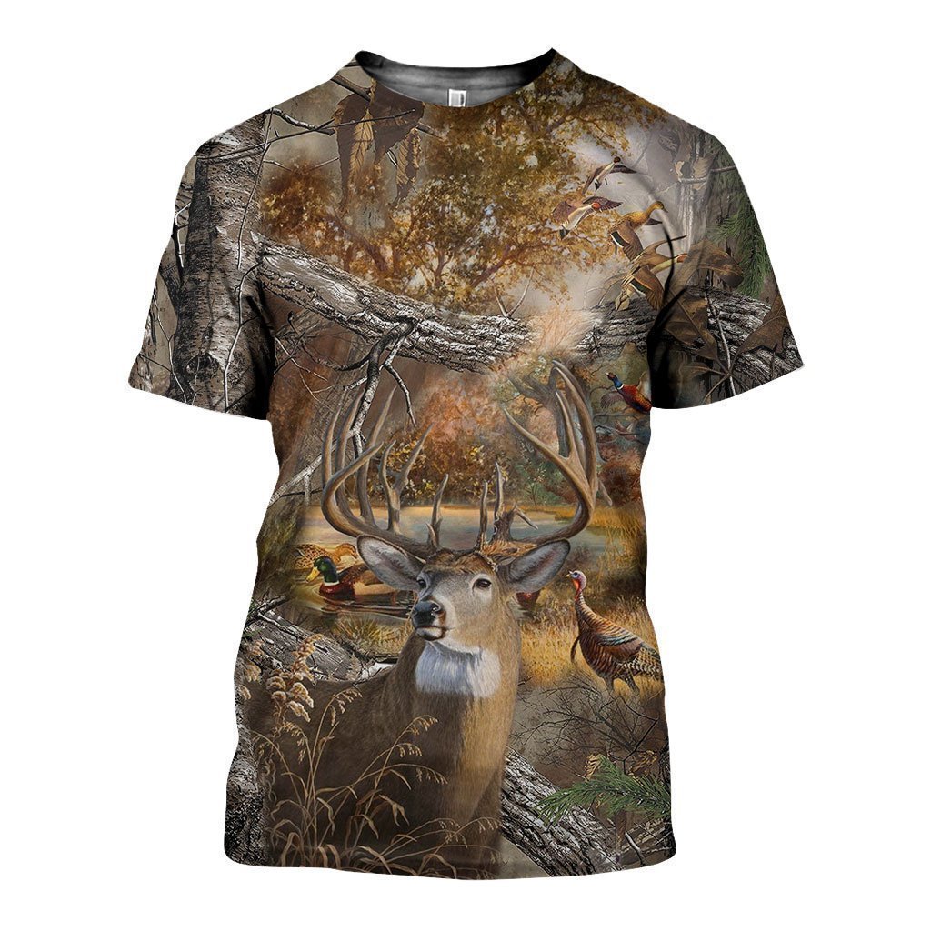 3D All Over Printed Hunting Camo Shirts and Shorts-Apparel-HP Arts-T-Shirt-S-Vibe Cosy™