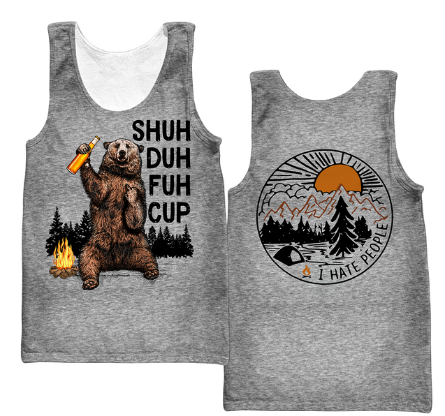 Shuh Duh Fuh Up (Dirty Hand) - Camping Bear B104-Apparel-NNK-Tank Top-S-Vibe Cosy™