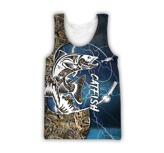 Catfish fishing 3d all over printed Shirts for men and women TR170100 - Amaze Style™-Apparel