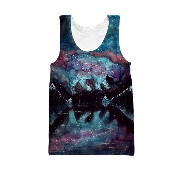 Love Bear Galaxy 3D all over printed shirts for men and women AZ091201 PL-Apparel-PL8386-Tanktop-S-Vibe Cosy™