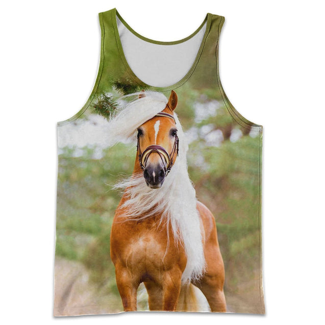 3D All Over Printed Horse Haflinger Shirts-Apparel-HP Arts-Tank Top-S-Vibe Cosy™