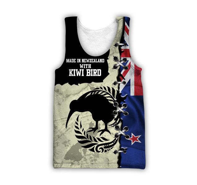 New Zealand Kiwi Bird Silver Fern T-Shirt Hoodie Zip all over shirts For Men and Women TR281203-Apparel-PL8386-Tank Top-S-Vibe Cosy™