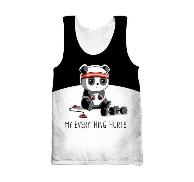 Love Gymmer Panda 3D all over printed shirts for men and women AZ251203 PL-Apparel-PL8386-Tanktop-S-Vibe Cosy™