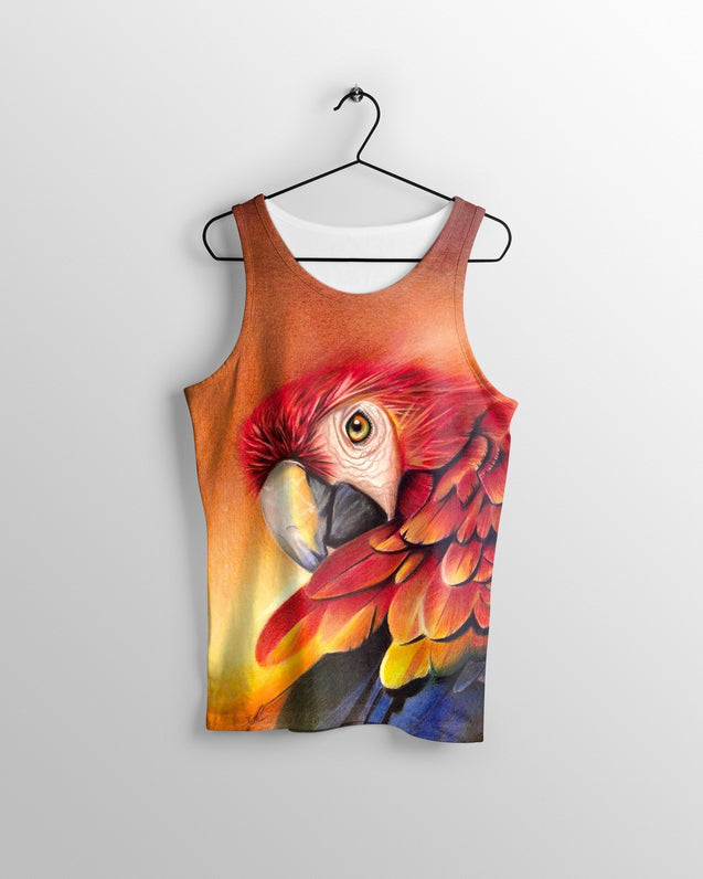 All Over Printed Parrots Shirts H306B-Apparel-HbArts-Tank top-S-Vibe Cosy™