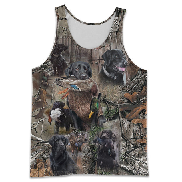 3D All Over Printed Labrador Retriever Hunting Dog Camo Art-Apparel-HP Arts-Tank Top-S-Vibe Cosy™