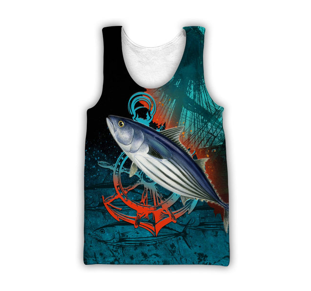 Saltwater Fishing on the helm 3D all over shirts for men and women TR030301 - Amaze Style™-Apparel