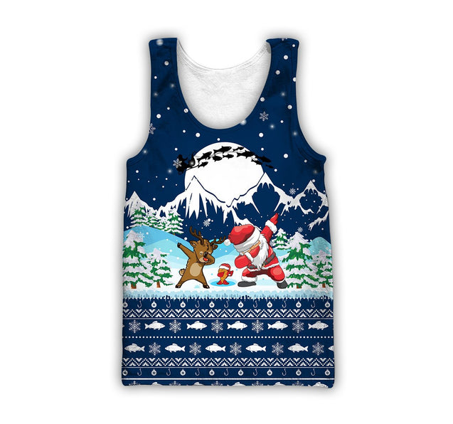 HC Christmas Santa Fishing YOLO - Blue TR131102 - Amaze Style™-Apparel