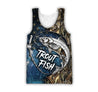 Trout Fishing 3D all over shirts for men and women blue color TR211201 - Amaze Style™-Apparel