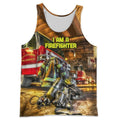 3D All Over Printed Fire Fighter Job-Apparel-HP Arts-Tank Top-S-Vibe Cosy™