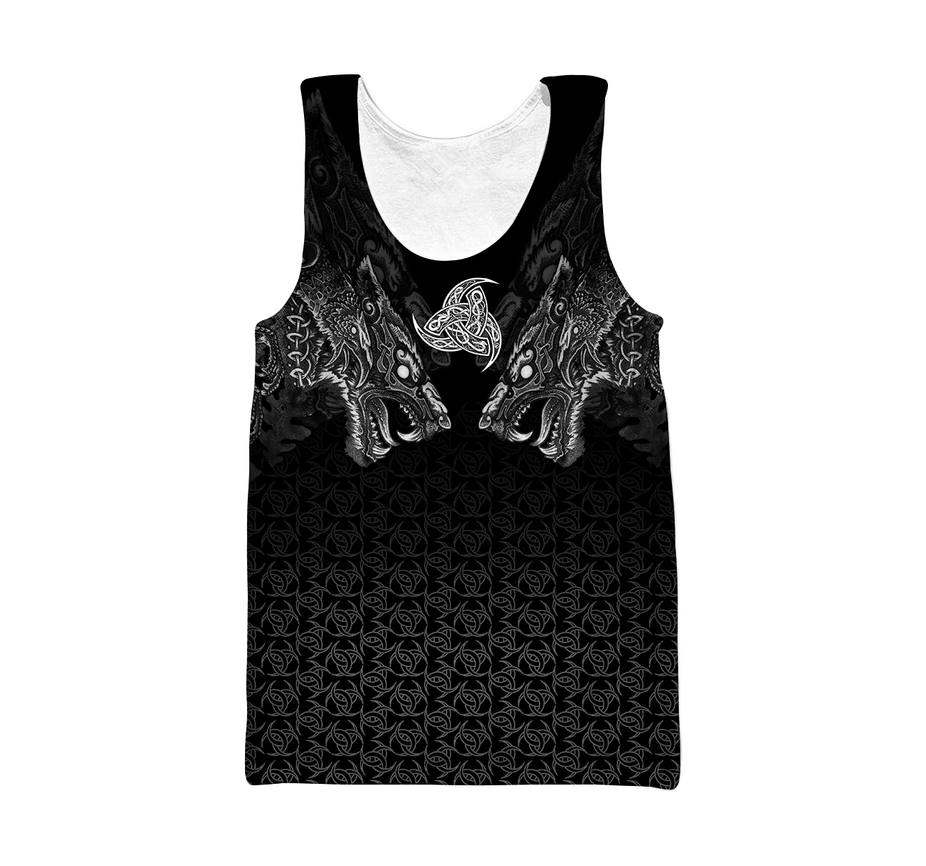 Fenrir Wolf Viking 3D All Over Printed Unisex Deluxe Hoodie ML