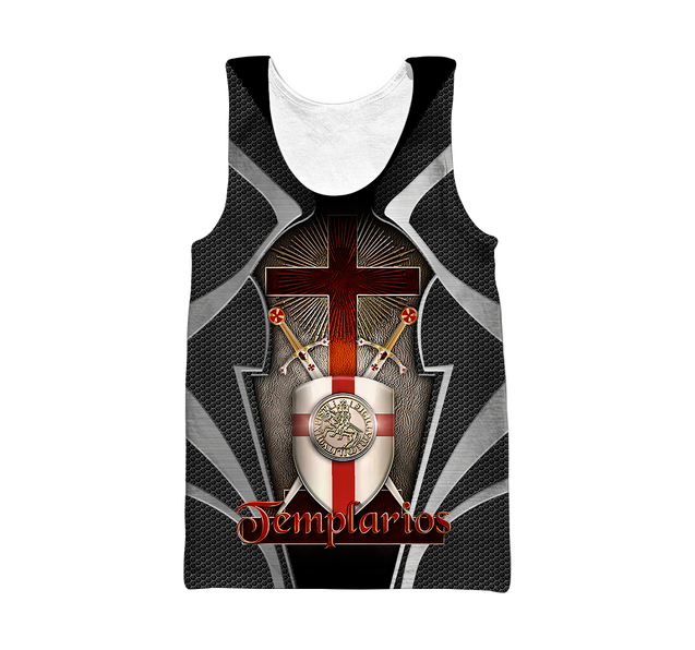 Premium Red Cross Shield Swords Knight Templar All Over Printed Shirts For Men And Women MEI