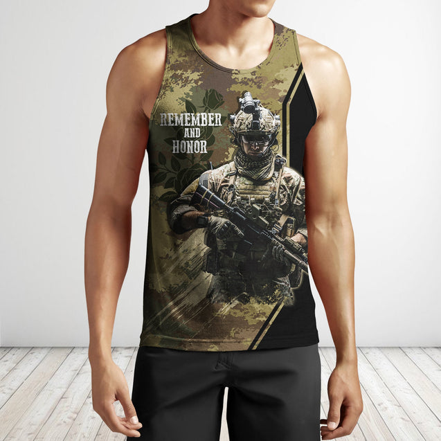 Memorial day Remember and honor the heroes who served to hold our flag high TR140401A-Apparel-Huyencass-Tank Top-S-Vibe Cosy™