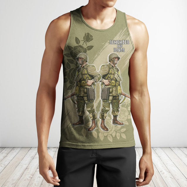 Memorial day Remember and honor the heroes full 3D over printed shirts TR150402-Apparel-Huyencass-Tank Top-S-Vibe Cosy™