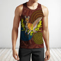We are one Koori and Australia all over shirt for men and women brown TR030401-Apparel-Huyencass-Tank Top-S-Vibe Cosy™