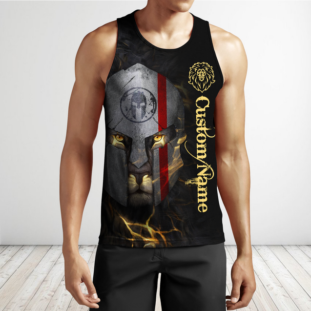 Custom Name Lion Warrior 3D All Over Printed Unisex Shirts