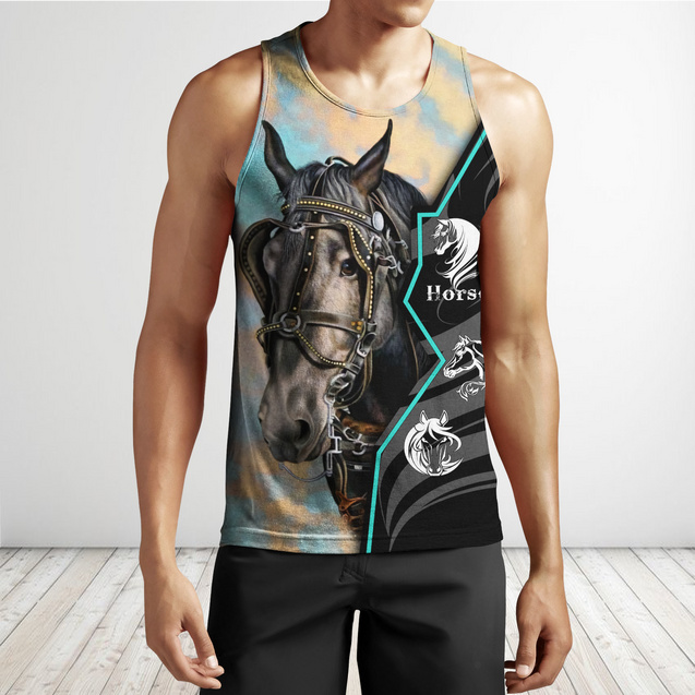 Beautiful Horse 3D All Over Printed shirt for Men and Women Pi040105-Apparel-MP-Tank Top-S-Vibe Cosy™
