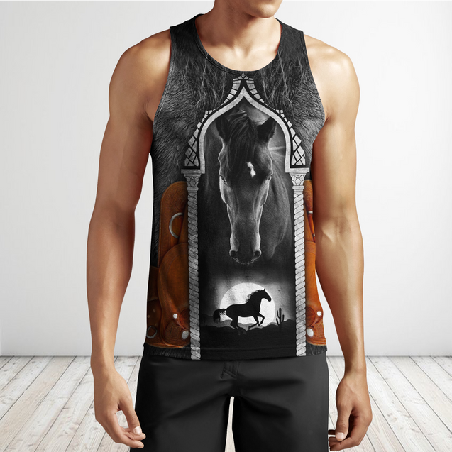 Beautiful Horse 3D All Over Printed shirt for Men and Women Pi080101-Apparel-NNK-Tank Top-S-Vibe Cosy™