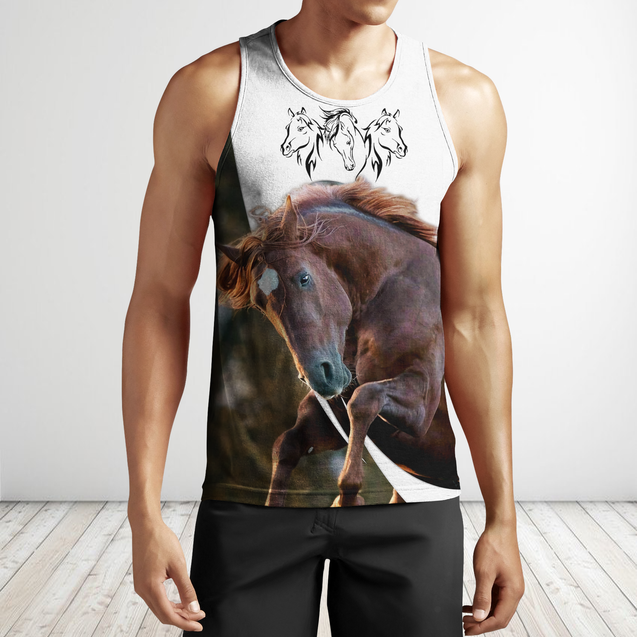 Love Horse 3D All over print for Men and Women shirt Pi030102-Apparel-NNK-Tank Top-S-Vibe Cosy™