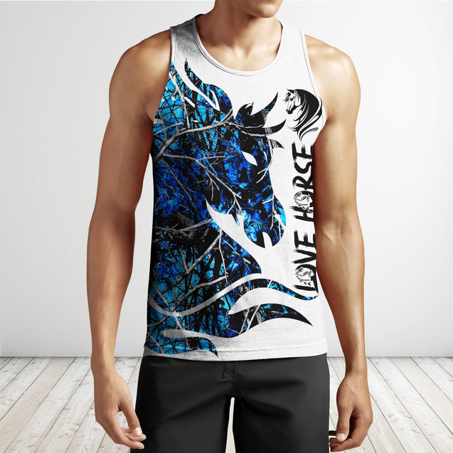 Beautiful Horse 3D All Over Printed shirt for Men and Women Pi060101-Apparel-NNK-Tank Top-S-Vibe Cosy™