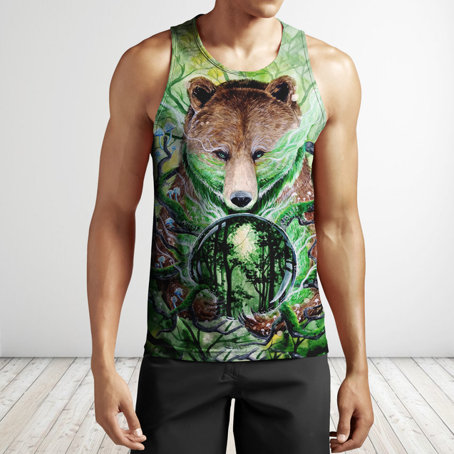 Magic Bear 3D all over printed shirts for men and women Pi121202 PL-Apparel-PL8386-Tanktop-S-Vibe Cosy™