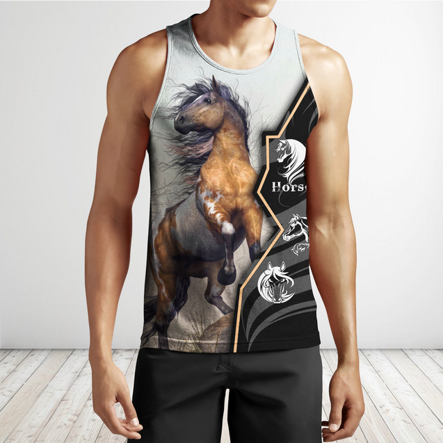 Beautiful Horse 3D All Over Printed shirt for Men and Women Pi040104-Apparel-NNK-Tank Top-S-Vibe Cosy™