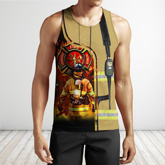 Brave Firefighter-Fireman 3D All Over Printed Shirts For Men and Women TA0822201