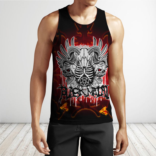 Black mental skull 3D all over printed for men and women MH1508202