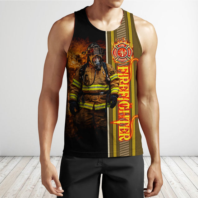 Brave Firefighter-Fireman 3D All Over Printed Shirts For Men and Women TA0820201