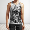 White Lion Tattoo 3D All Over Printed Shirt for Men and Women