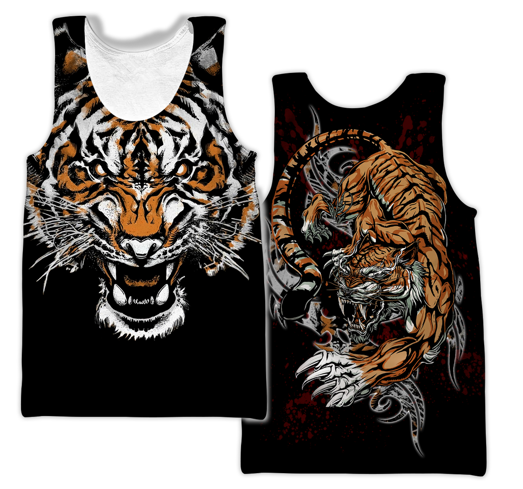 Tiger Fighter 3D Over Printed Shirt for Men and Women