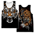 Tiger Fighter 3D Over Printed Shirt for Men and Women