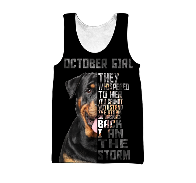 Rottweiler - october girl hoodie shirt for men and women HAC010906