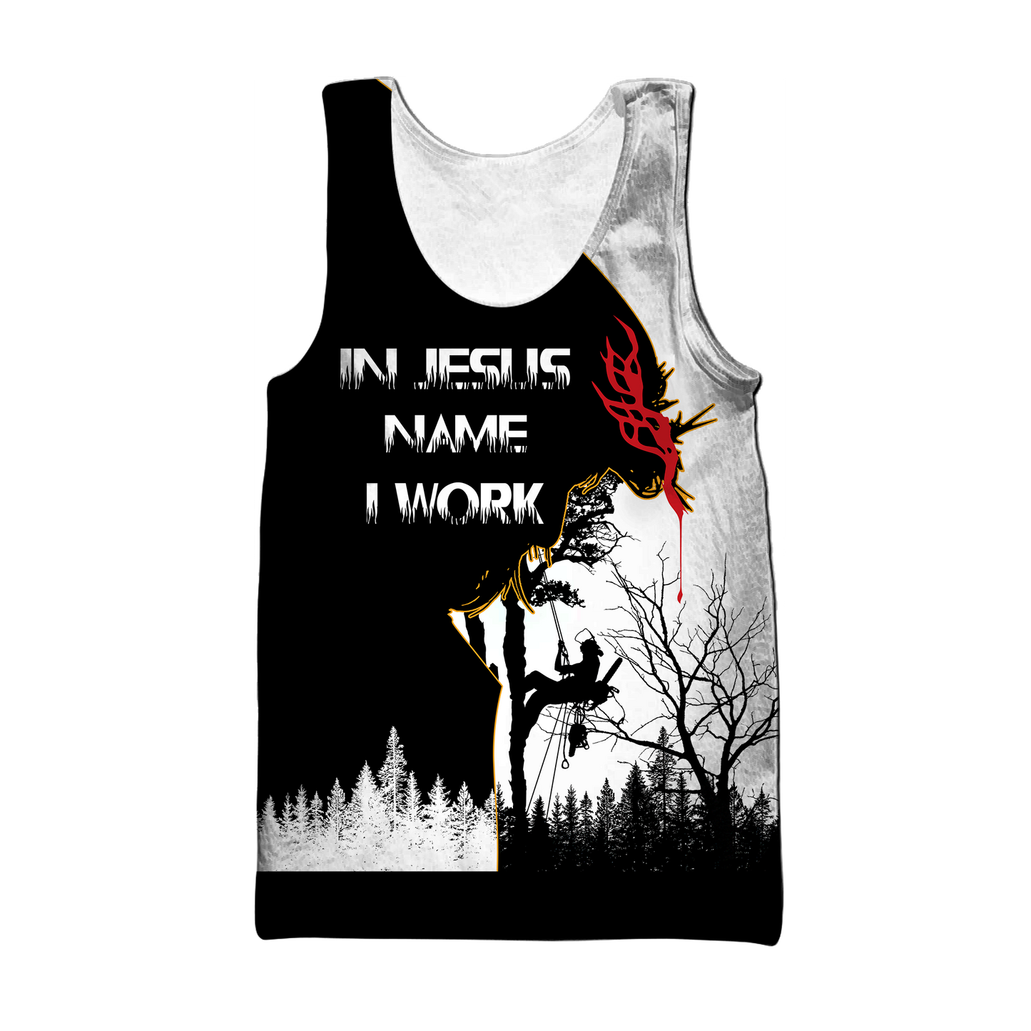 In Jesus Name I Work Logger Unisex Shirts Pi17102003