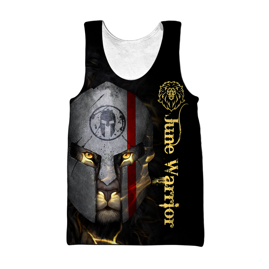 June Spartan Lion Warrior 3D All Over Printed Unisex Shirts