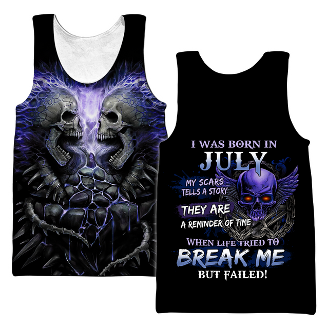 July Guy Skull 3D All Over Printed Shirts Pi24102007ST