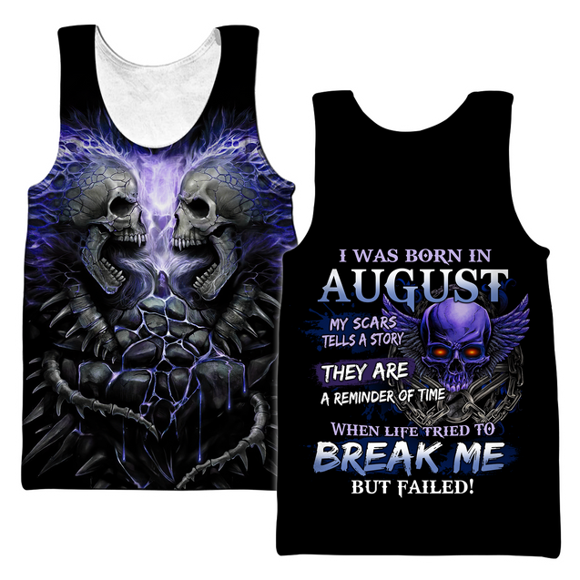 August Guy Skull 3D All Over Printed Shirts Pi24102008ST