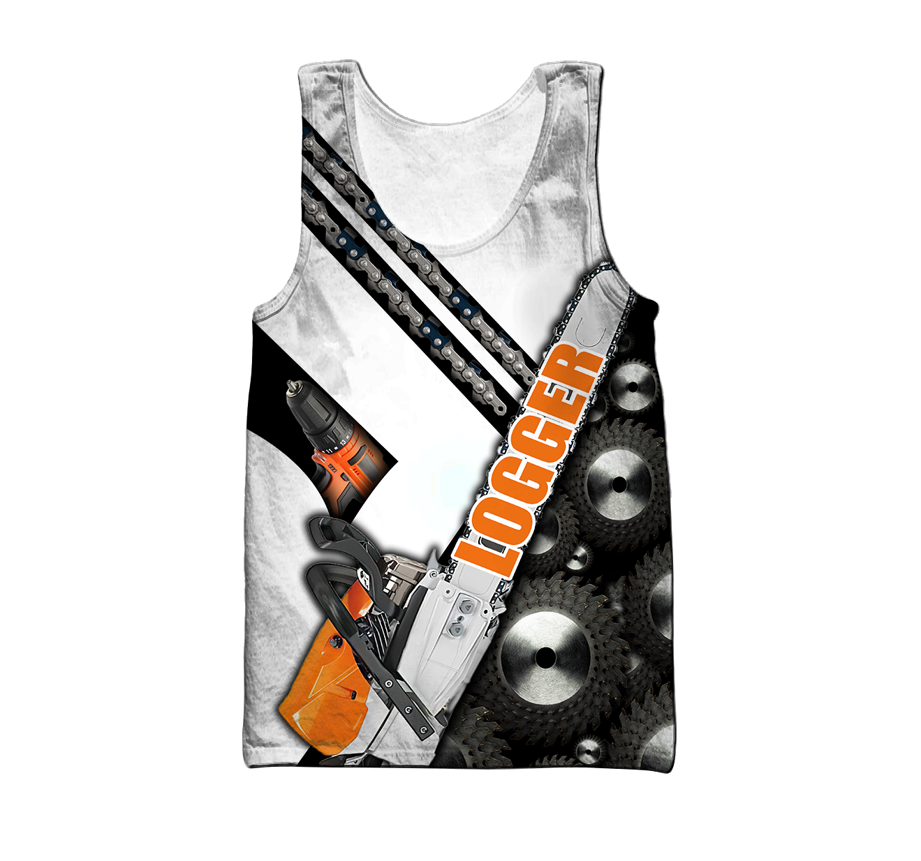 Logger Man Black and White 3D Unisex Hoodie Logger VP12112001XT