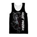 Night Panther 3D All Over Printed Shirt for Men and Women
