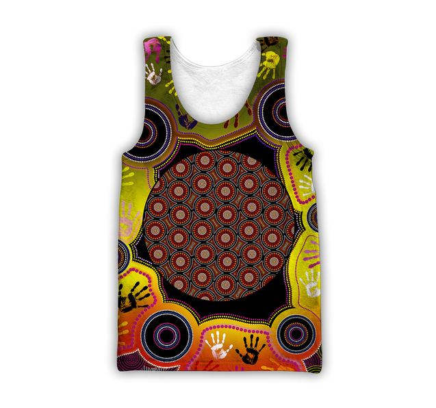 Aboriginal Indigenous Circle Dot Painting Hand Art Shirt For Men And Women