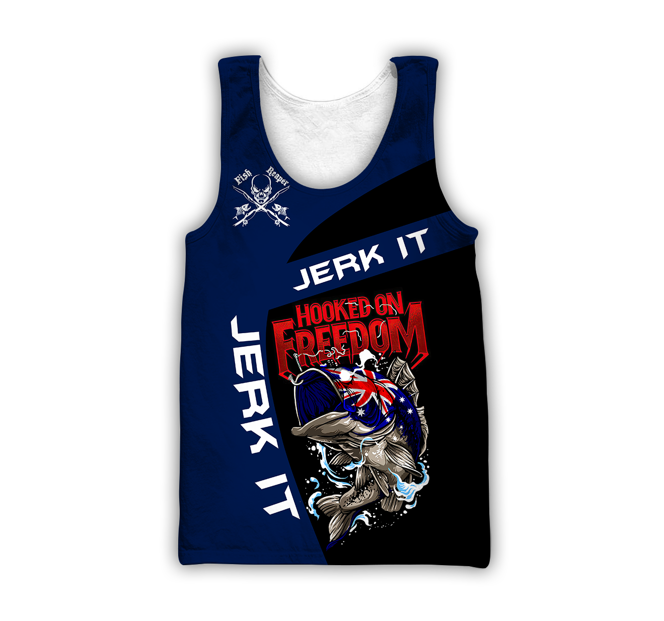Hooked on Freedom Australia Fishing 3D printed shirts for men and women