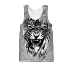 3D Tiger Tattoo Potrait  Over Printed Shirt for Men and Women